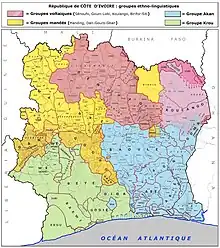 Groupes ethniques de Côte d'Ivoire (2011)
