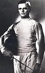 Jéhan de Buhan, champion de France d'escrime en 1947.