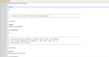 Capture d'un écran affichant quelques lignes de code informatique.