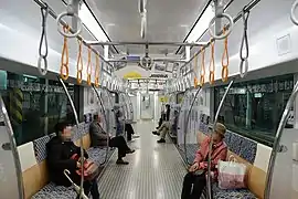 Intérieur d'une voiture.