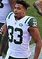 Avec les Jets en lors d'un match en décembre 2017.