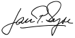 Signature de Jan Peder Syse