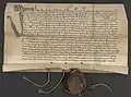 7 octobre 1477. Acte sur parchemin, 525 x 295&nbsp;mm ; épaisseur 75&nbsp;mm. Rédaction en latin. Sceau du Chapitre de Cracovie, lequel est apposé et noué sur une chaîne de soie rouge. Document issu de la bibliothèque des Princes Czartoryski, Muzeum Narodowe w Krakowie.