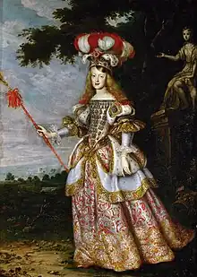 L'infante Marguerite-Thérèse, impératrice, en robe de théâtre