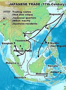 Carte de l'Asie de l'Est et du Sud-Est, les étendues d'eau en bleu et les terres en vert et brun.