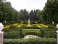 Vue des jardins du palais royal.