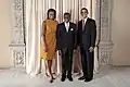 Jean-marie Ehouzou avec le couple Obama.