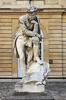 Champollion (1875), Paris, cour du Collège de France.