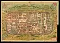 Carte de Jérusalem sur deux pages dans un livre