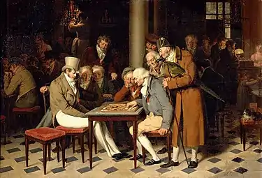 La partie de dames au café Lamblin au Palais Royal, 1803,Louis-Léopold Boilly.