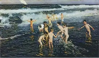 Bañar a los niños (1908), Oviedo, Musée des Beaux-Arts des Asturies (es).
