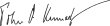 Signature de John Fitzgerald Kennedy