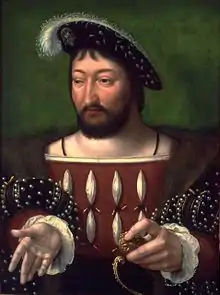 Portrait peint de François Ier réalisé par Joos van Cleve au XVIe siècle.
