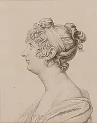 Mlle&nbsp;Mézeray (vers 1850), burin.