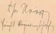Signature de Josef Hoop