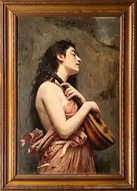 Joueuse de Mandoline, 91&nbsp;×&nbsp;60&nbsp;cm, localisation inconnue.