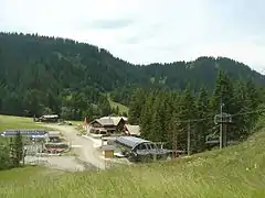 Télésièges du Grand Pré après environ 4&nbsp;km d'ascension.