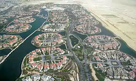 Vue aérienne de Jumeirah Islands en 2007.
