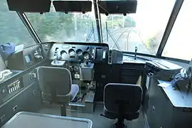 Cabine de conduite.