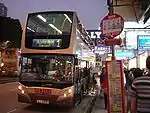 Bus servant la Route 1 sur Nathan Road, Tsim Sha Tsui.