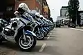 Véhicules de l'unité motocycliste.