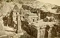 Le temple de Kailâsanâtha en 1913, Ellora, VIIe – IXe&nbsp;siècle. Maharashtra. Creusé dans la lave de basalte.