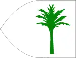 Drapeau possible du Kanem, également appelé Organa, selon le portulan d'Angelino Dulcert de 1339.