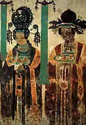 Donatrices Huihu (Ouïgoures) du royaume de Khotan. Cinq dynasties, Xe siècleGrotte N° 61
