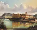 Johann Wilhelm Jankowsky (1825-1870), Vue de l'abbaye, milieu du XIXe&nbsp;siècle.