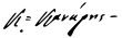Signature de Konstantínos Kanáris  Κωνσταντίνος Κανάρης