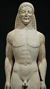 Kouros Getty (en), vers 530 av. J.-C., ou faux moderne.