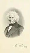 Gravure d’un vieil homme hirsute.