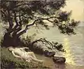 Baigneuses nues au Bois de la Chaise (Noirmoutier) - ca 1923 - Huile sur toile - 50&nbsp;×&nbsp;60&nbsp;cm