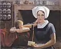 La lettre du prisonnier 1942 - Huile sur toile - 64&nbsp;×&nbsp;79&nbsp;cm
