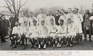 L'équipe de France de rugby face à la Nouvelle-Zélande, en janvier 1906