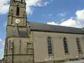 Base du clocher et nef de l'église