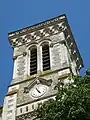 L'horloge et le clocher.
