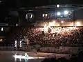 La tribune à domicile avant l'ouverture du match en 2010.