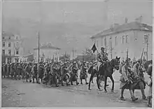 l'entrée à Kyoustendil en 1919.