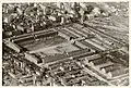 Vue aérienne de la caserne de la Part-Dieu vers 1930.