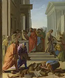 Réduction du grand May de Notre-Dame peint par Eustache le Sueur en 1649.