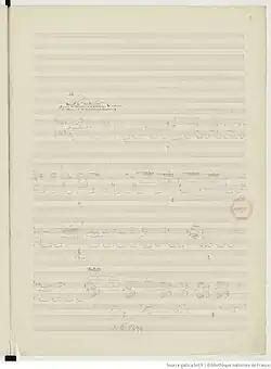 page du manuscrit.