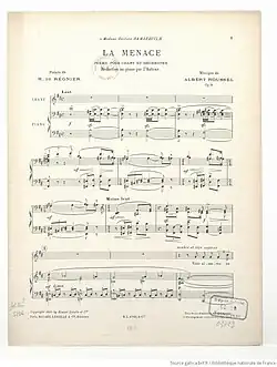 page de partition