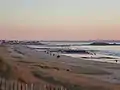 La plage de Fort Bloqué et le Fort Bloqué.