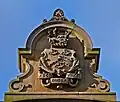 Anciennes armoiries de Bradford (Royaume-Uni) avec la devise LABOR OMNIA VINCIT
