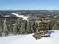 Partie nord du Lac Crépeau vue depuis le sommet de la montagne Chauve