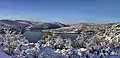 Saint-Cassien en hiver sous la neige.