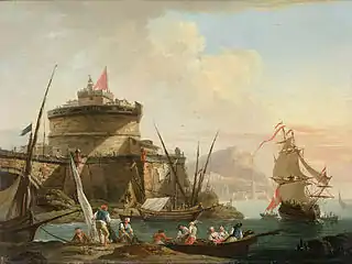Scène portuaire au coucher du soleil (XVIIIe siècle) Dallas Museum of Art.