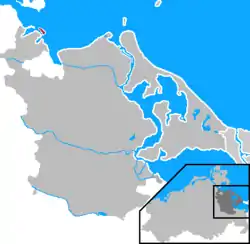 Situation de l'île Koos
