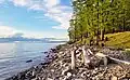 Sur le bord du lac